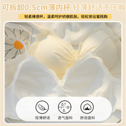 無痕內衣女小胸聚攏無鋼圈收副乳學生少女夏季超薄款大胸顯小胸罩