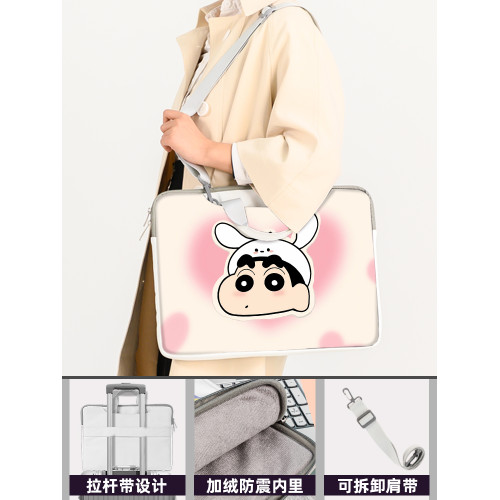 蠟筆小新筆記型電腦包手提適用蘋果macbook15點6寸小新air13.3華爲matebook聯想女14內膽包pro保護套單肩斜背