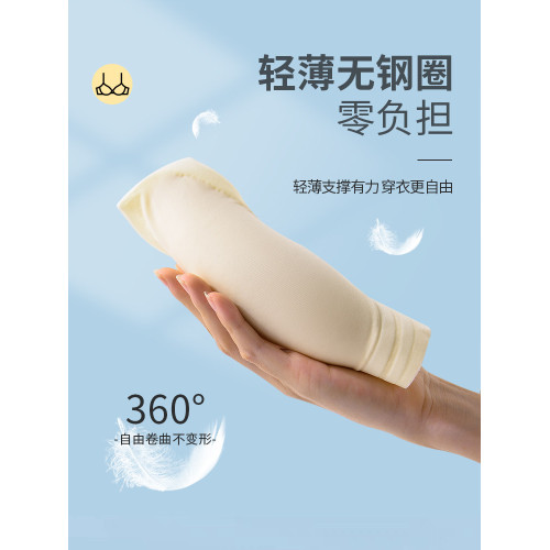 夏季無痕內衣女小胸聚攏薄款夏天涼感大胸顯小胸無鋼圈美背文胸罩