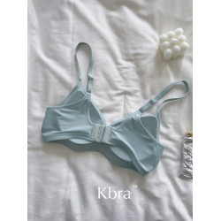 Kbra日本牛奶絲無痕無鋼圈內衣女聚攏大胸顯小3D軟支撐文胸罩薄款