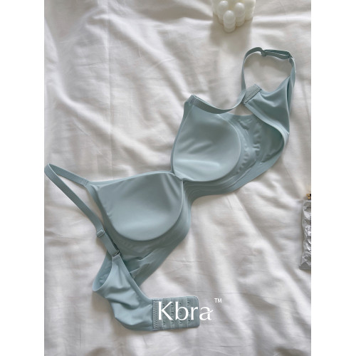 Kbra日本牛奶絲無痕無鋼圈內衣女聚攏大胸顯小3D軟支撐文胸罩薄款