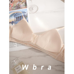 莫代爾內衣女小胸平胸薄款無痕無鋼圈三角杯日系學生少女顯小文胸