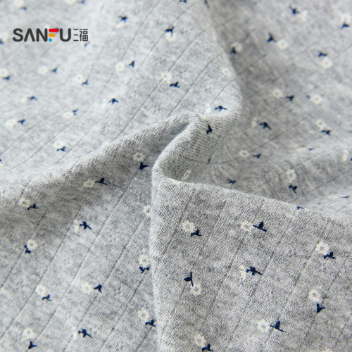 三福女中腰包臀內褲 清新碎花蕾絲腰頭柔軟親膚平角褲女512384