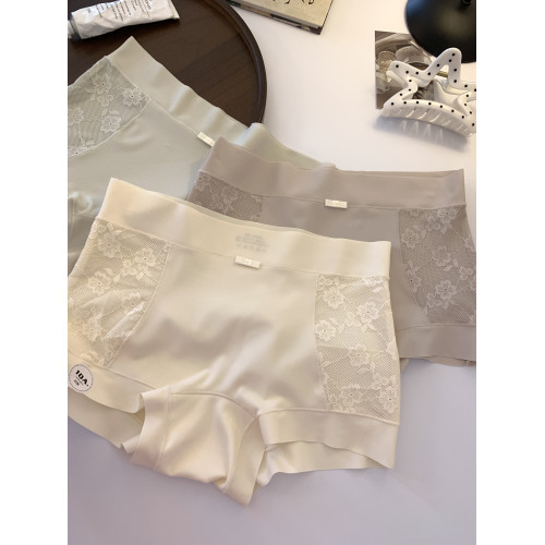 新款莫代爾蕾絲女士內褲10A抗菌底襠四季可穿無痕高腰透氣平角褲