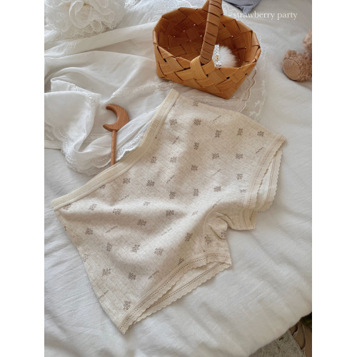 10A溫柔碎花小平角內褲女生純棉女款安全褲二合一防走光打底透氣