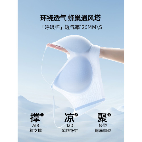 六隻兔子小攏杯無痕內衣女冰皮超薄涼爽小胸聚攏軟支撐文胸無鋼圈