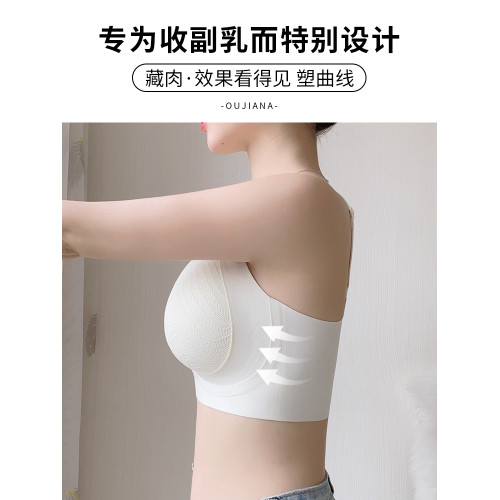 貓人大胸顯小內衣女薄款收副乳提拉防下垂文胸無痕大碼無鋼圈胸罩