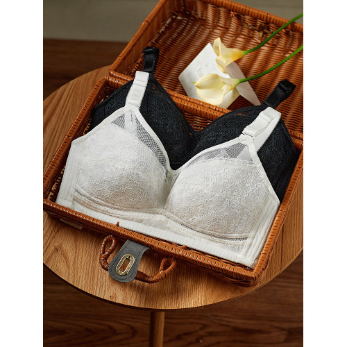 千奈美大胸顯小文胸薄款內衣女無鋼圈胸罩聚攏超薄大碼胖mm全罩杯