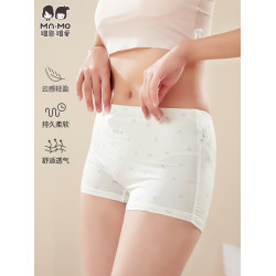 瑁恩瑁愛女童青少年內褲女士平角短褲純棉彈莫代爾四角褲頭青春期