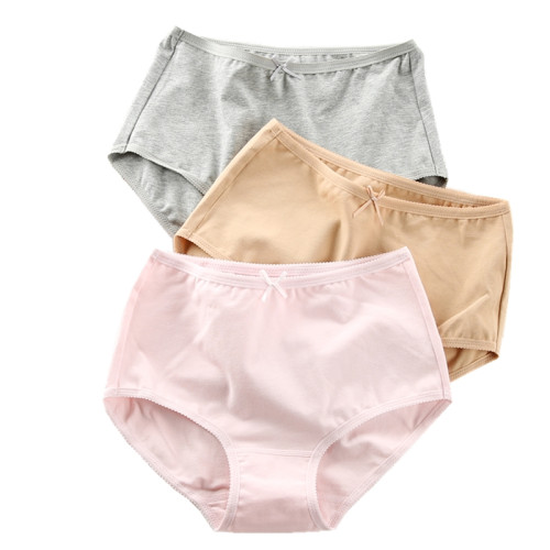 普利詩中腰女內褲純棉舒適收腹大碼媽媽無痕包臀學生少女三角褲頭