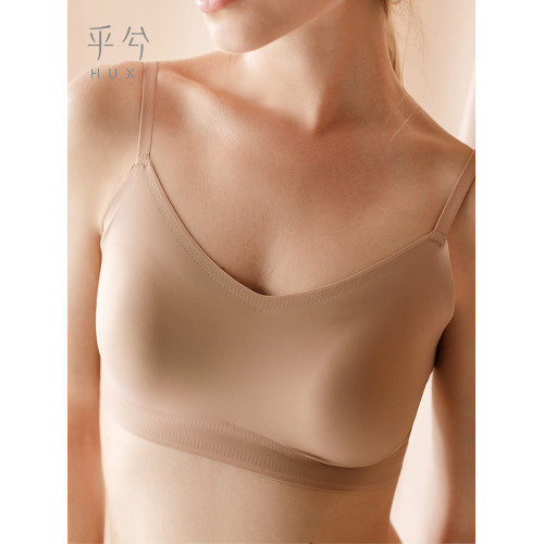 愛慕旗下乎兮背心一片式內衣女薄款無痕無鋼圈大胸顯小聚攏文胸