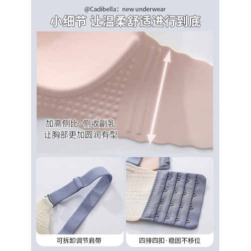 無痕內衣女小胸聚攏無鋼圈收副乳防下垂調整型文胸罩平胸上托顯大