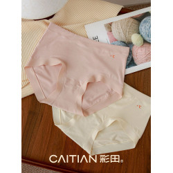 彩田溫暖磨毛內褲女無痕不夾臀10A抗菌棉襠2025秋冬新款包臀短褲