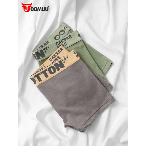 女士平角內褲女生純棉全棉中性女式運動簡約舒適透氣中腰四角短褲