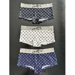 CIRCLECUSTOM膠囊系列C13波點印花女士全棉平角褲兩色法式內褲