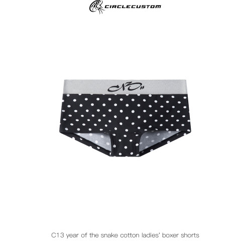 CIRCLECUSTOM膠囊系列C13波點印花女士全棉平角褲兩色法式內褲