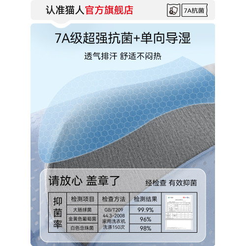 貓人男士內褲男生2025新款冰絲網孔四角短褲頭透氣平角底褲衩男款