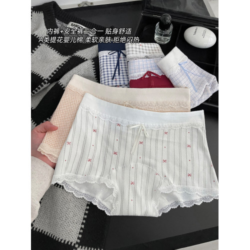 安全褲女生純棉10A抗菌2026新款防走光內褲中腰舒適打底平角褲