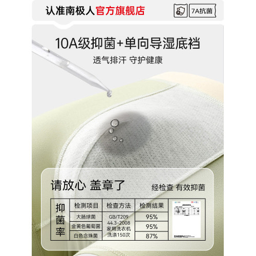 南極人內褲男士純棉抗菌男款透氣平角短褲頭四角褲男生2025新款