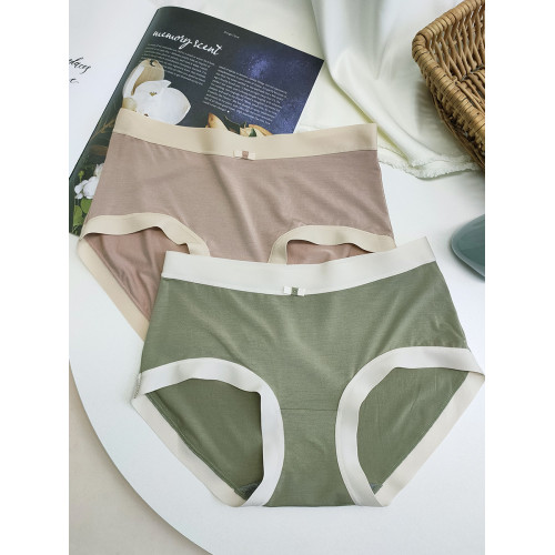 彩田內褲女莫代爾中高腰31791面膜褲純色無痕柔軟彈力包臀舒適