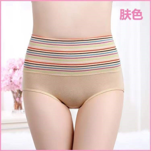 【2/4條裝 】純棉高腰內褲女大碼收腹提臀中年媽媽女士三角褲