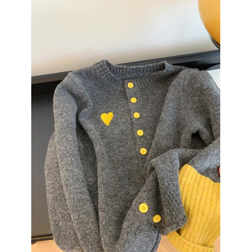 撿漏專櫃撤廻撞色拼接針織開衫女軟糯小個子袖口拼色高級感打底衫