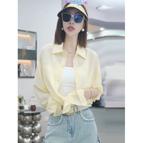 2026新款冰絲防曬襯衫女夏季薄款開衫百搭寬鬆長袖時尚防曬衣長款