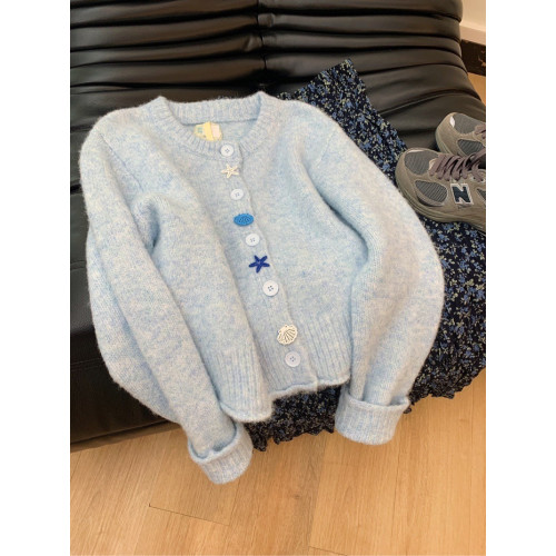 專櫃撤廻剪標溫柔風軟糯高級感針織開衫女2025新款百搭小個子毛衣