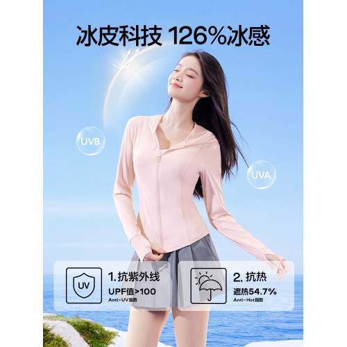 SIINSIIN冰皮防曬衣女款2025年夏季新款冰絲防曬服修身收腰外套