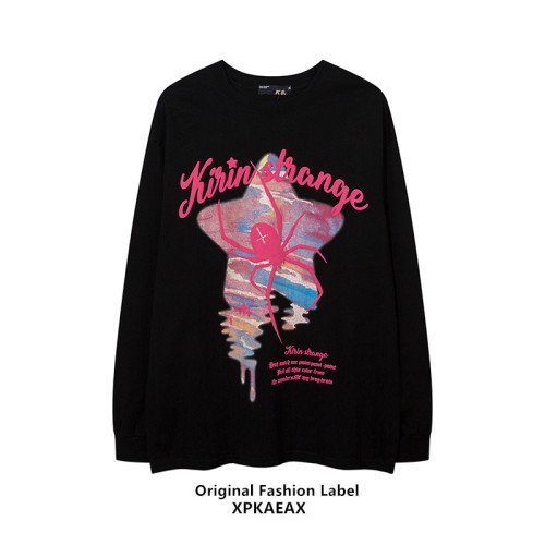 XPKAEAX原創潮牌美式高街圓領套頭衛衣中性風休閒百搭長袖上衣潮