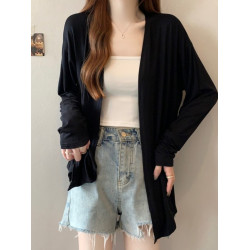 薄款莫代爾白色防曬開衫外套女2025夏新款大碼胖mm中長款外搭上衣