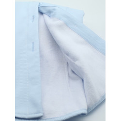 加絨淺藍襯衫女方領斜紋加厚加絨保暖職業裝工裝收腰長袖辦公襯衣