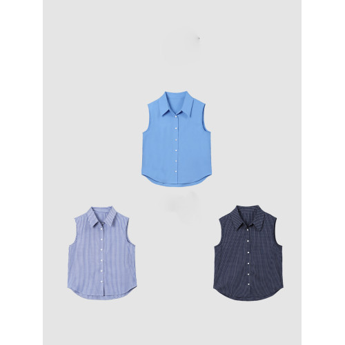 【四季曡搭】秋冬曡穿不臃腫背心無袖襯衫女內搭打底衫百搭