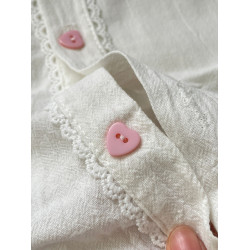 日系軟妹可愛娃娃領白色長袖襯衫女夏季新款學院風復古百搭jk上衣