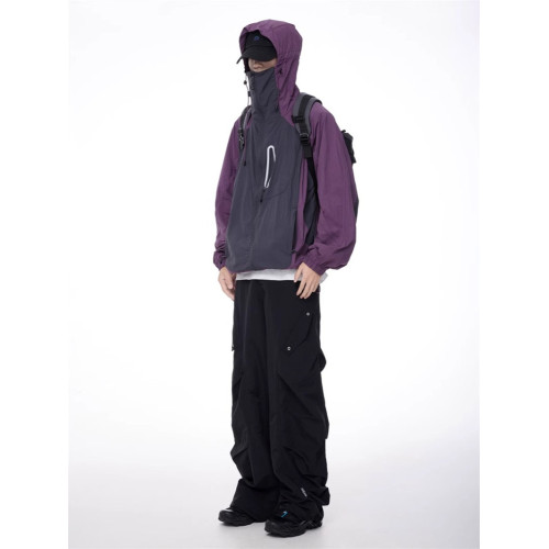 美式山系戶外防曬衣男女夏季輕薄防紫外線連帽沖鋒衣釣魚登山服潮