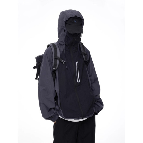 美式山系戶外防曬衣男女夏季輕薄防紫外線連帽沖鋒衣釣魚登山服潮