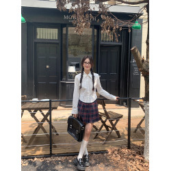 cozydays 娃娃領白色長袖襯衫女秋2025新款收腰內搭上衣小衆襯衣