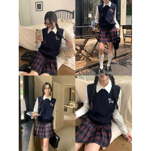 cozydays 娃娃領白色長袖襯衫女秋2025新款收腰內搭上衣小衆襯衣