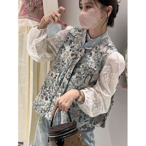 新中式國風襯衫女氣質襯衣春裝新款2025白色小衫流行爆款外套上衣