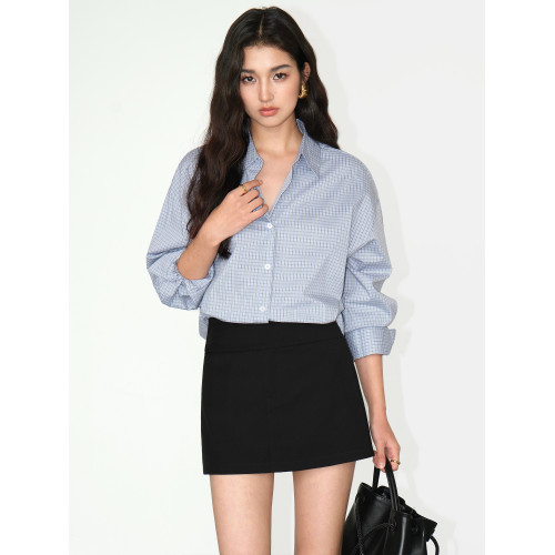 NEVA HU 鹽系條紋襯衫 慵懶風寬鬆休閒襯衣女春秋長袖通勤外套 NEVA HU 鹽系條紋襯衫 慵懶風寬鬆休閒襯衣女春秋長袖通勤外套