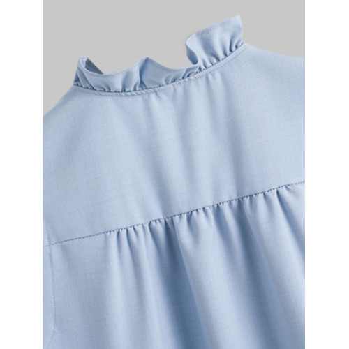 大洪官方嚴選店曡穿神器內搭荷葉領無袖襯衫小背心蕾絲百搭打底衫