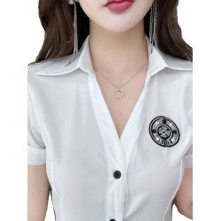 新款足浴店工作服柔式按摩spa養生沐足桑拿連衣裙夜場性感白襯衫