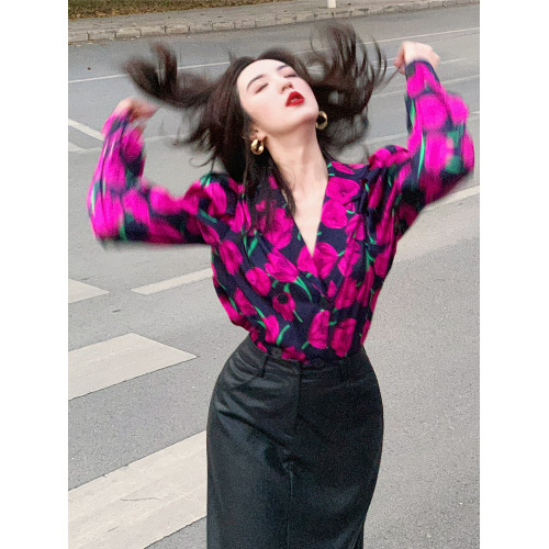 2025新款春夏季港風復古襯衫寬鬆上衣套裝皮裙半身裙春秋口袋裙女