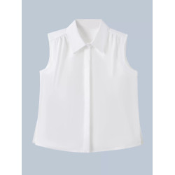 大洪官方經典款曡搭伴侶曡穿無袖襯衫秋冬繙領內搭襯衣背心打底衫