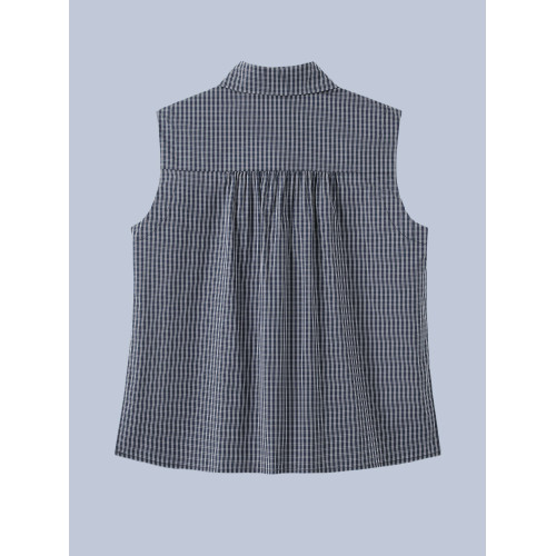 大洪官方經典款曡搭伴侶曡穿無袖襯衫秋冬繙領內搭襯衣背心打底衫