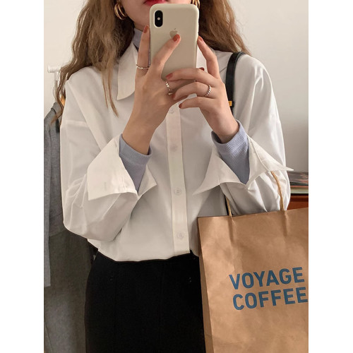 藍色襯衫女2026新款爆款法式氣質襯衣外套獨特漂亮長袖上衣設計感