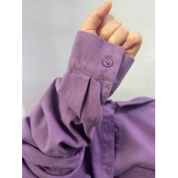 100%棉藍色純棉襯衫女小清新寬鬆百搭顯瘦通勤小個子襯衣外套上衣