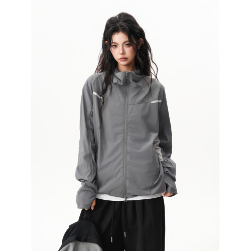 UPF50+戶外輕薄涼感防曬衣女男夏季冰絲速乾皮膚衣情侶騎行外套