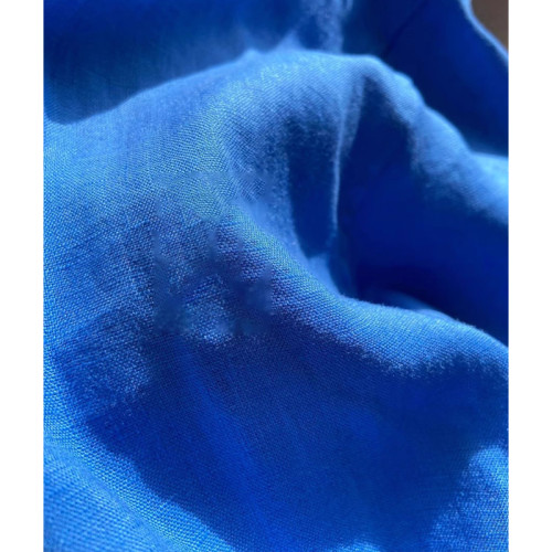 大碼復古克萊因藍色襯衫女2026春季新款寬鬆休閒棉麻襯衣防曬外套