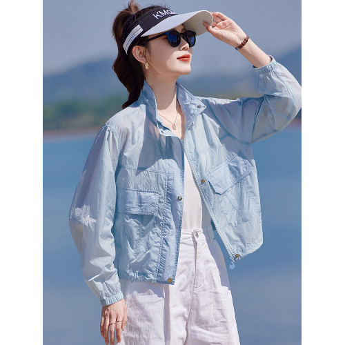 紅色防曬衣輕薄外套女夏季2025新款小個子時尚洋氣夾克防曬服上衣